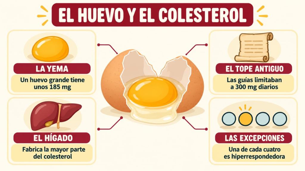 ¿Comer un huevo al día después de los 50 sube el colesterol? Lo que dice la&nbsp;evidencia